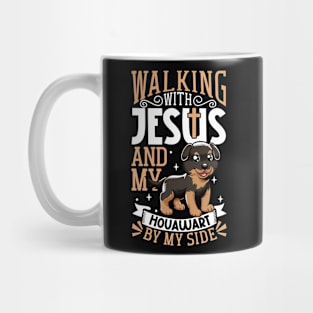 Jesus and dog - Hovawart Mug